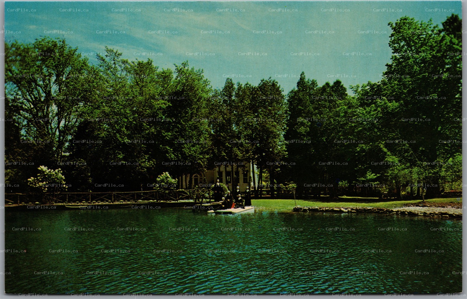 Postcard Elora Ontario Lake Marie Vacation Home School Sisters of Notre Dame