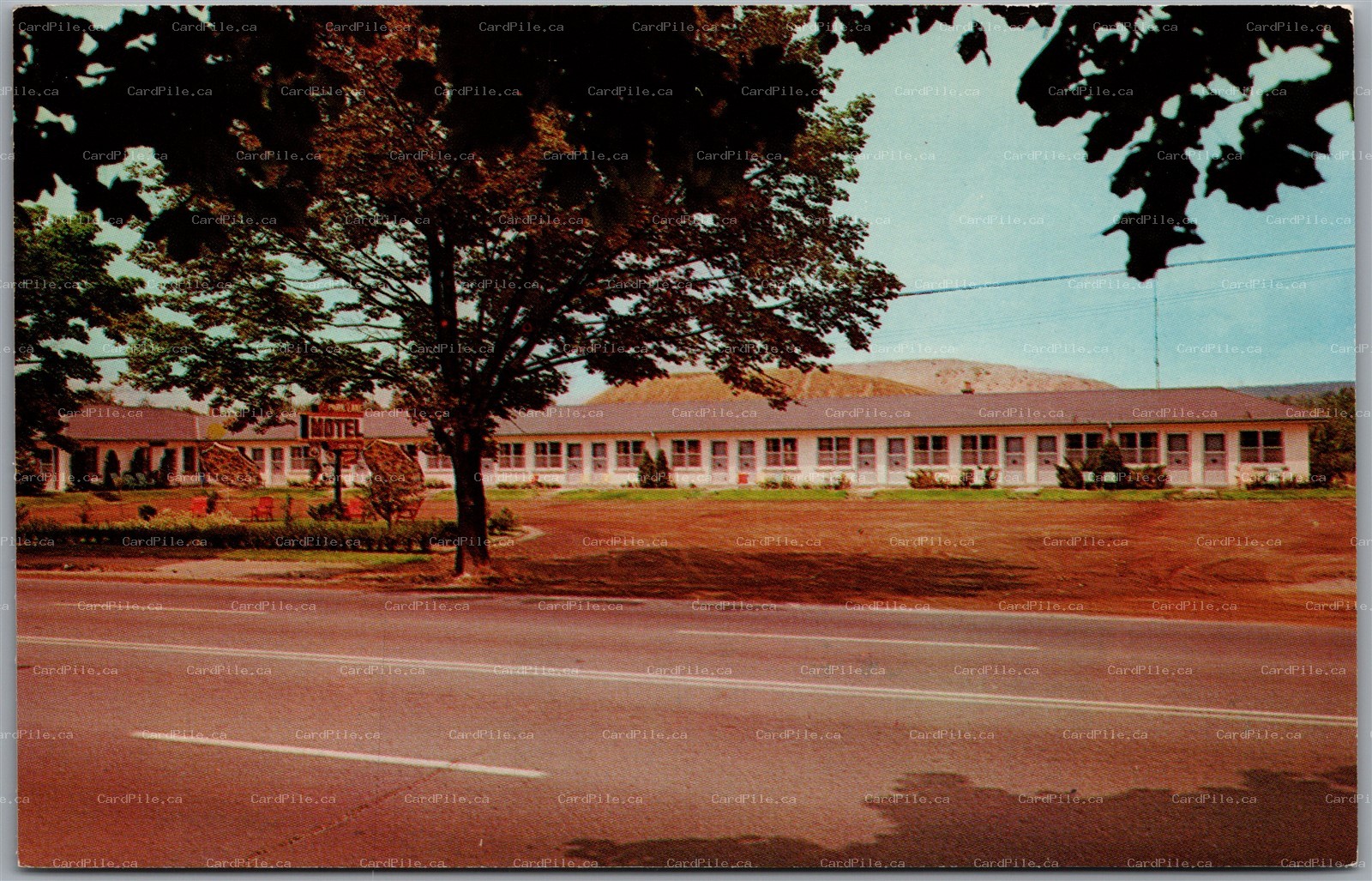 Postcard Burlington Ontario c1960s Park Lane Motel Plains Rd Hwy 2 Halton Region