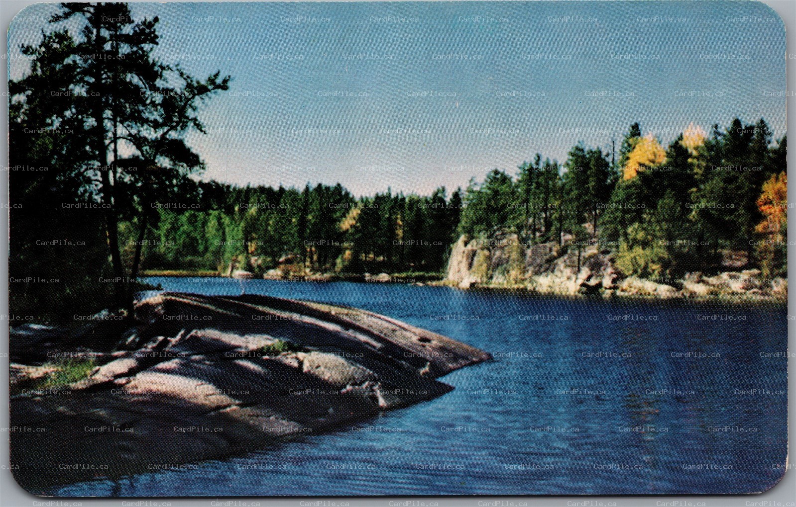 Postcard Sault Ste. Marie Ontario c1953 Quiet Bay Typical Algoma Scenery