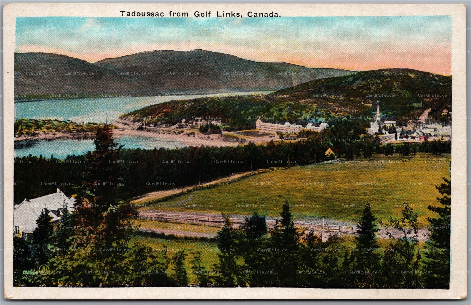 Postcard Tadoussac Quebec c1920s View From the Golf Links Côte-Nord