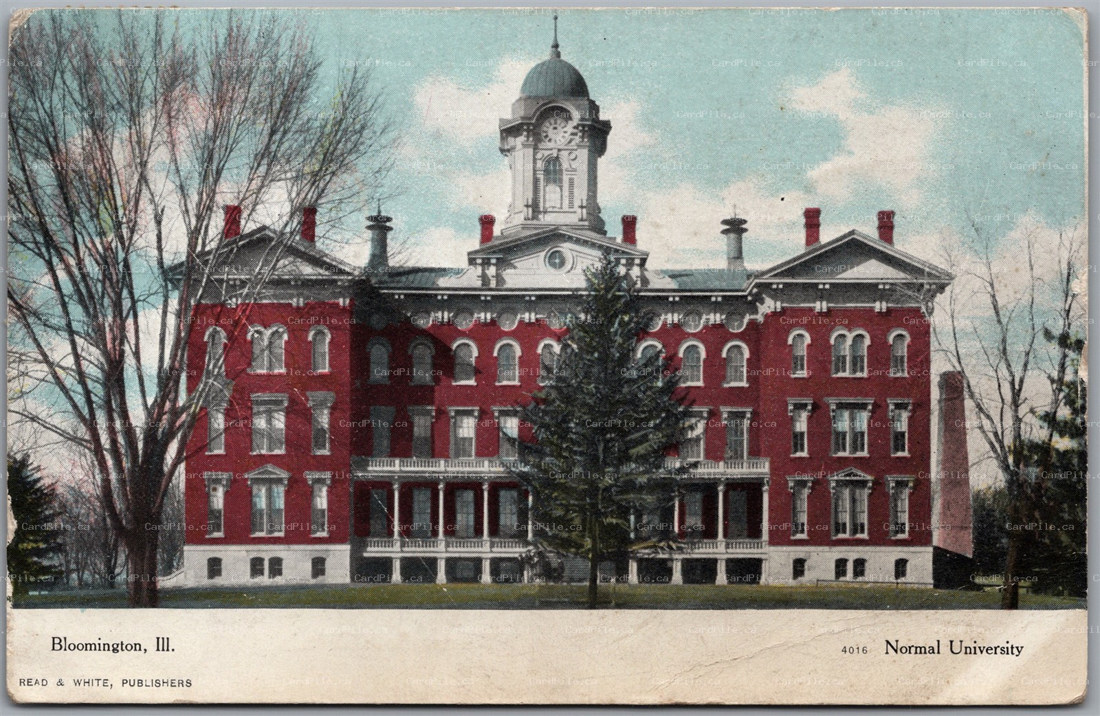Postcard Bloomington Illinois c1908 Normal University McLean County *as is*