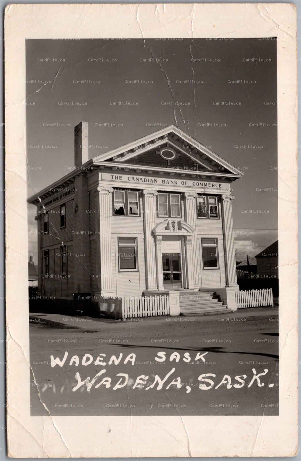 Postcard RPPC Wadena Saskatchewan c1964 Canadian Bank of Commerce *as is*