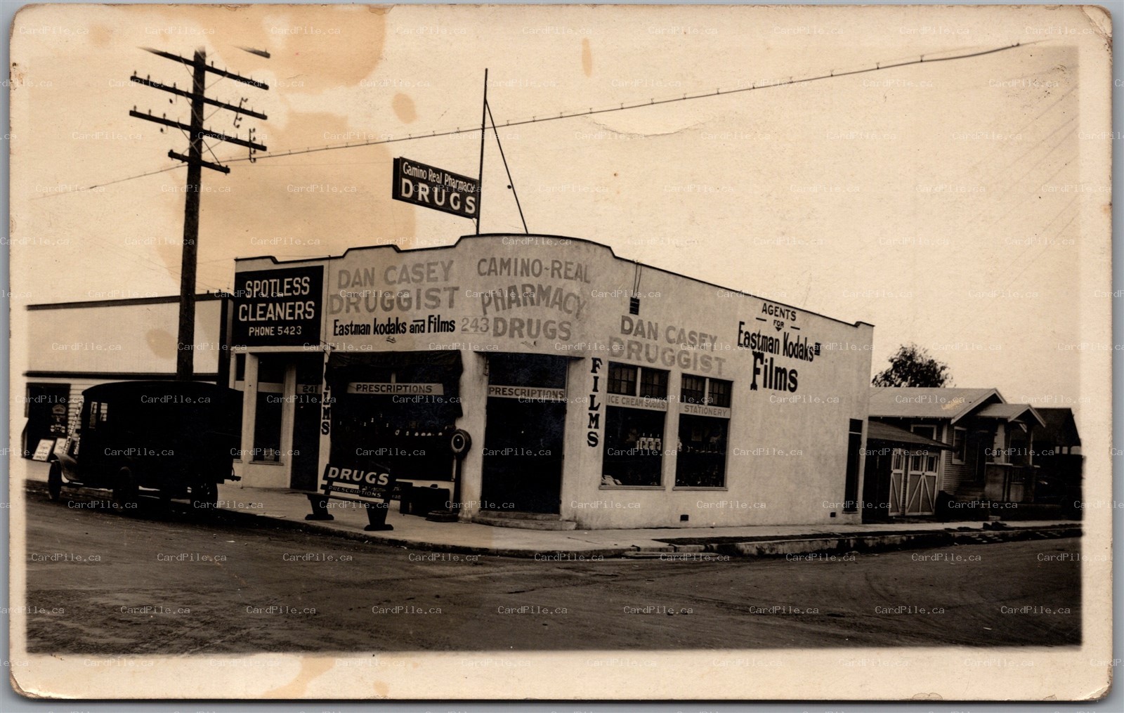 RPPC Hermosa Beach California Camino Real Pharmacy Dan Casey Druggist Signs