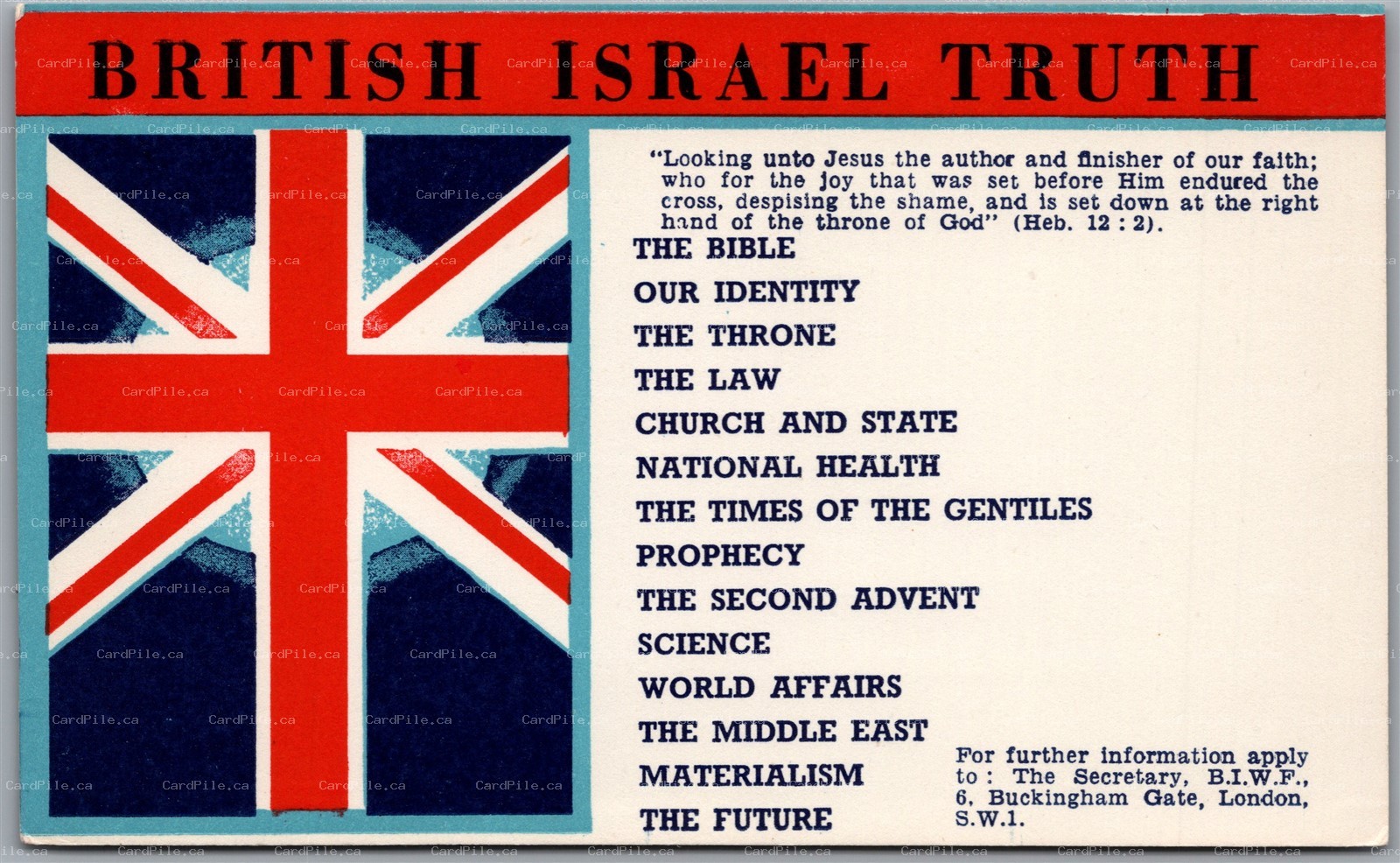 Vintage British Israel Truth - Union Jack, Prophecy & Faith Topics
