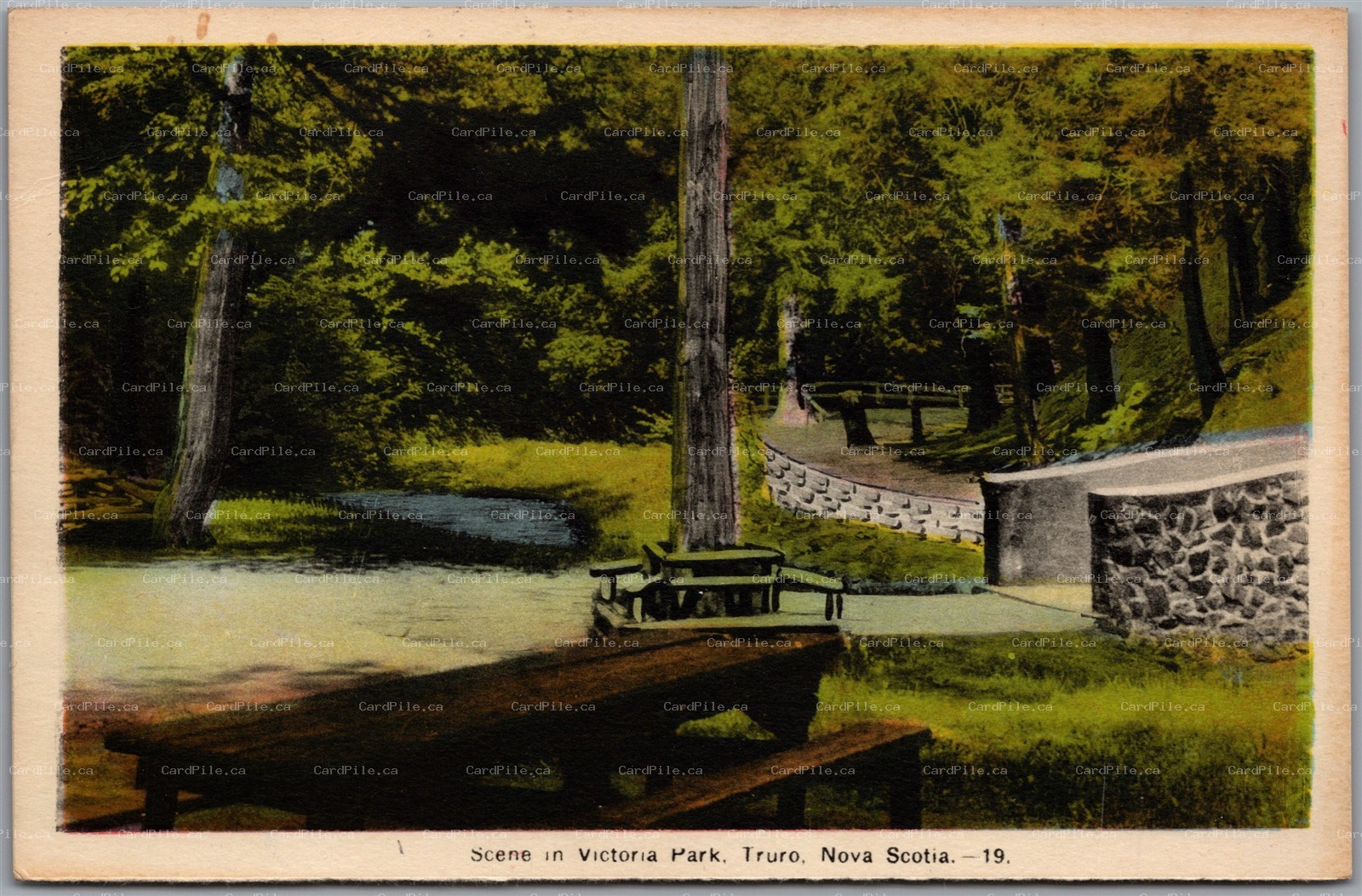 Postcard Truro Nova Scotia c1930s Scene in Victoria Park Colchester County