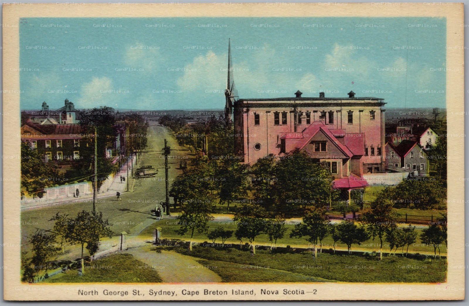 Postcard Sydney Cape Breton Island Nova Scotia North George Street