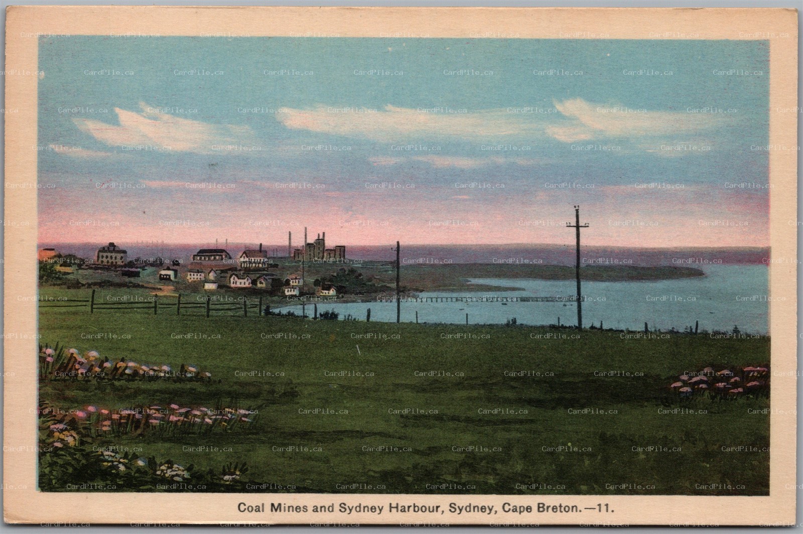 Postcard Sydney Cape Breton Island Nova Scotia Coal Mines and Harbour