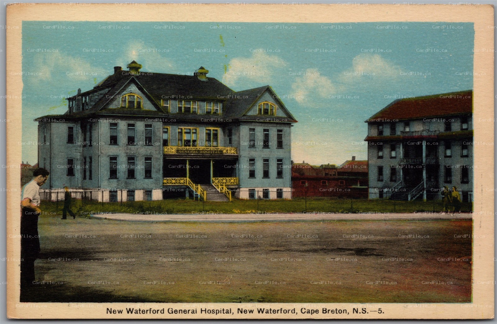 Postcard Cape Breton Nova Scotia New Waterford General Hospital