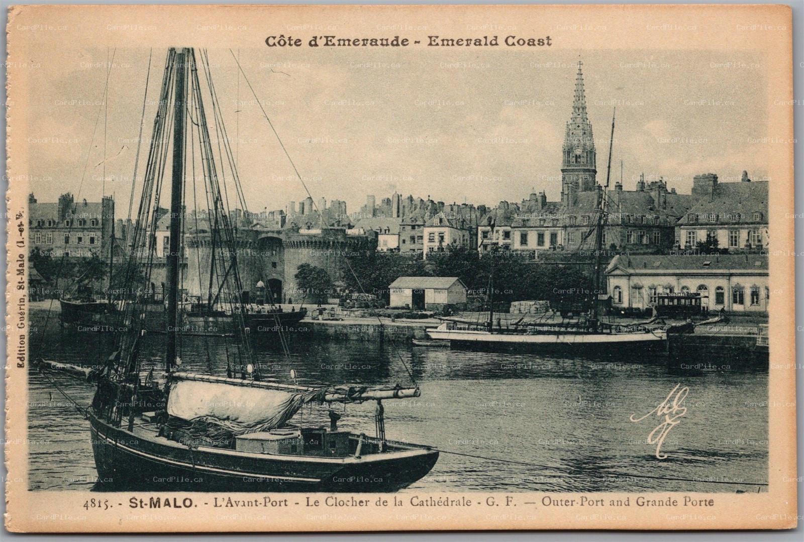 Postcard Saint-Malo Côte d'Émeraude France Outer Port and Grande Porte