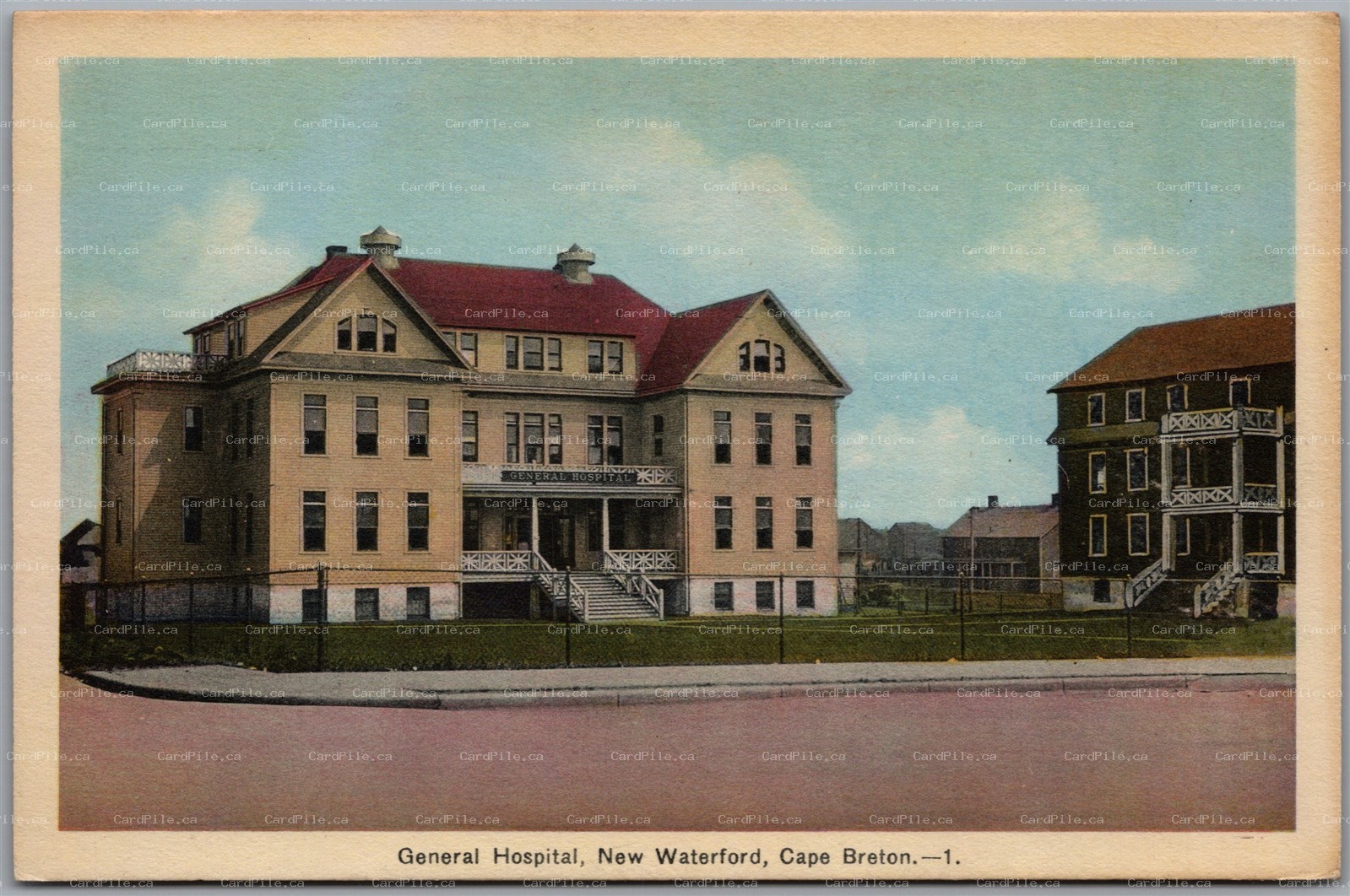 Postcard New Waterford Cape Breton Nova Scotia General Hospital by PECO