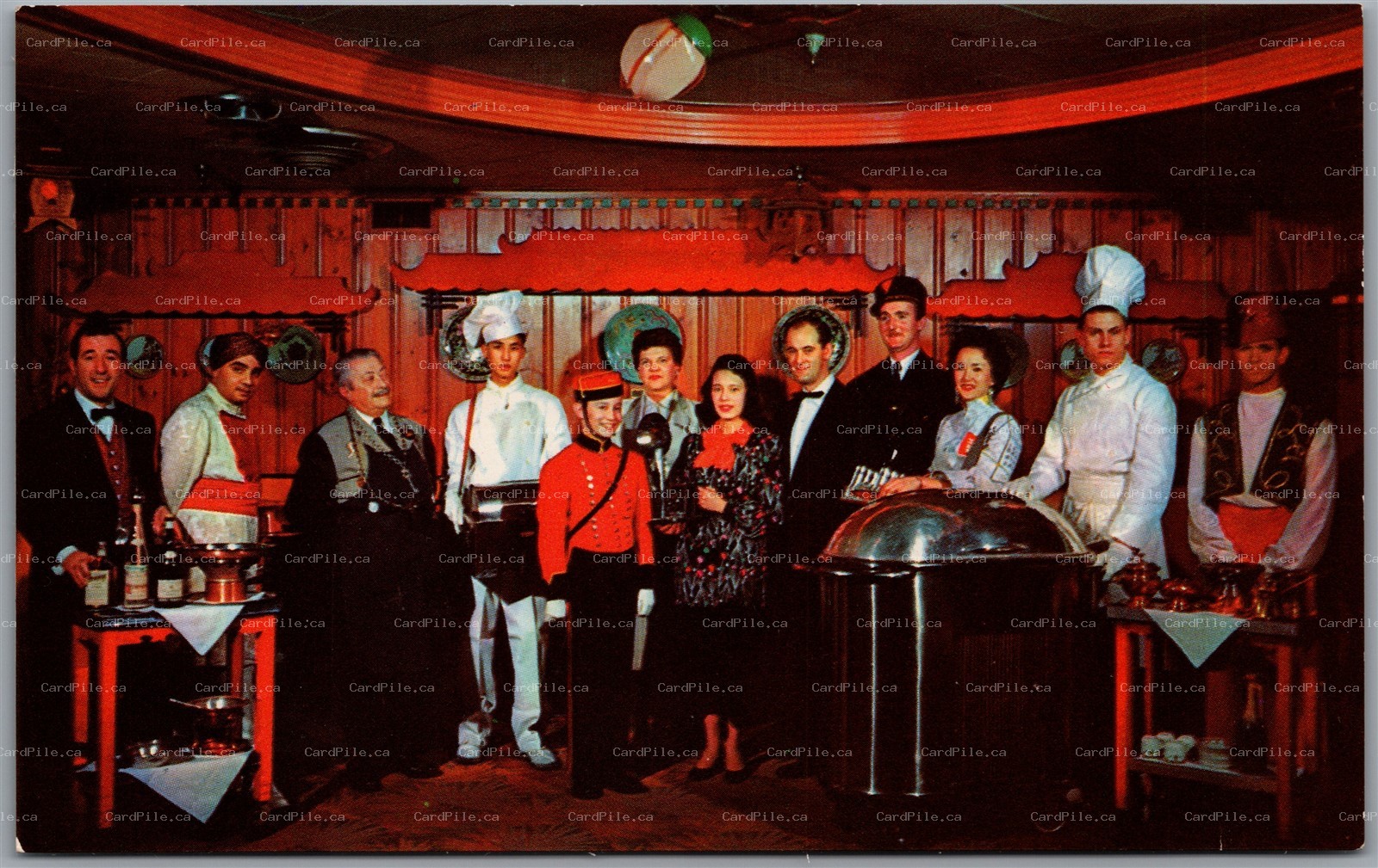 Postcard Montreal Quebec Ruby Foo's Staff View Interior Chinese American Cuisine