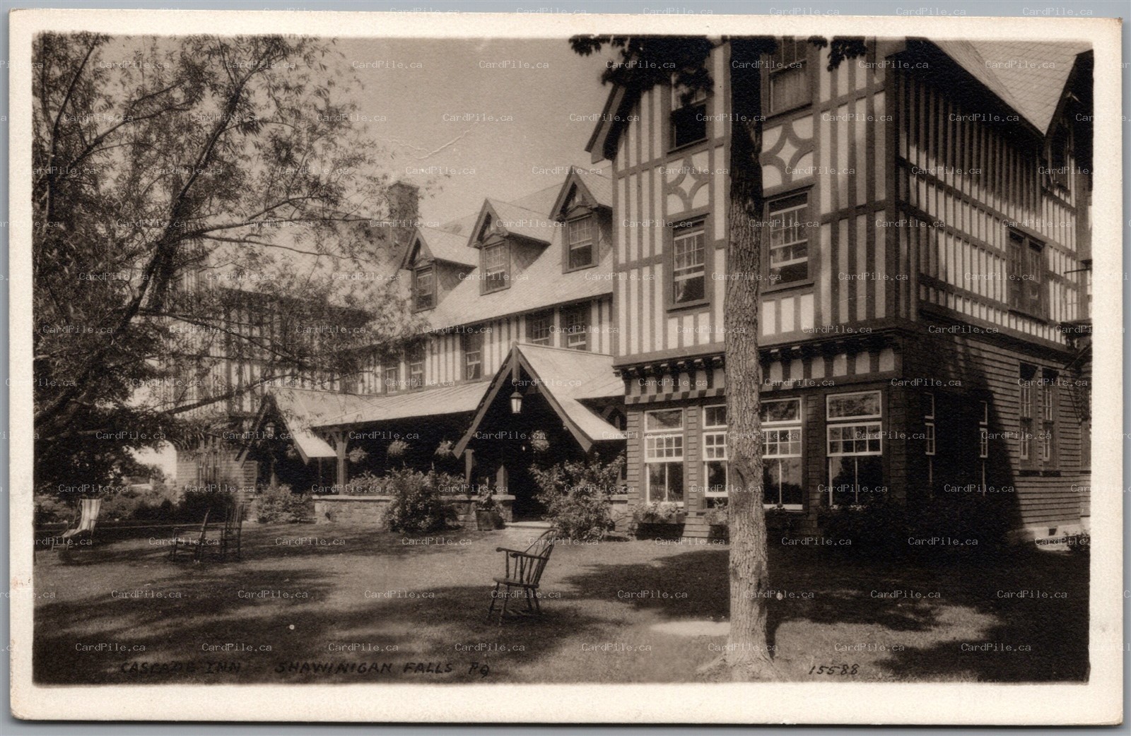 Postcard Shawinigan Falls Quebec c1940s Cascade Inn Destroyed by Fire in 1986