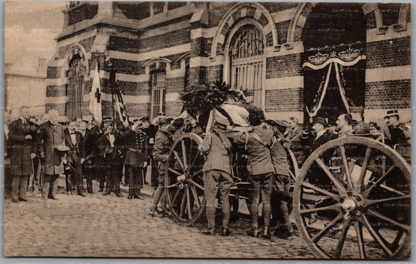 Postcard Brussels Belgium WW1 Removal of Miss Edith Cavell's Body Tir National