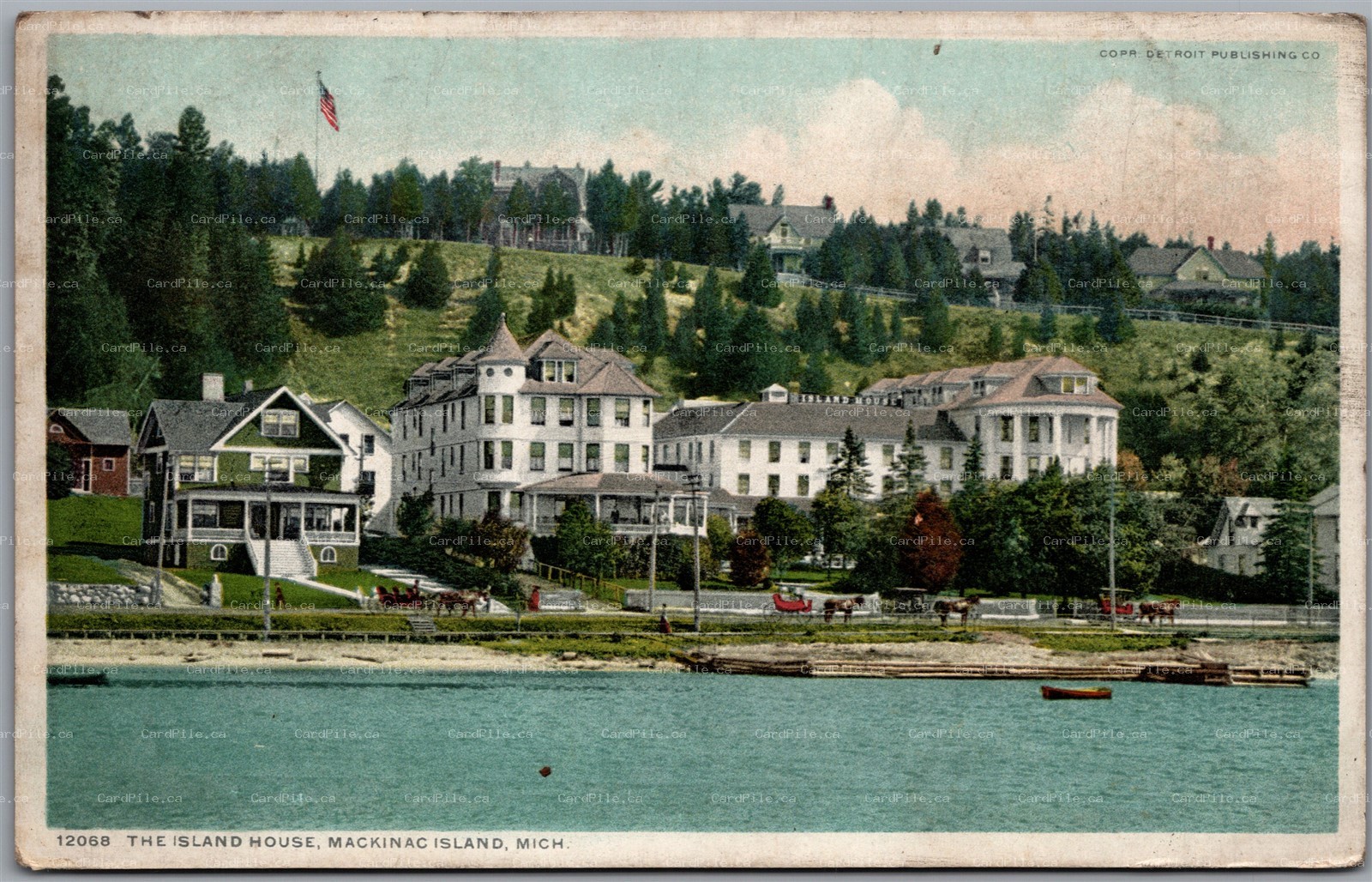 Postcard Mackinac Island Michigan c1920s The Island House Detroit Publishing