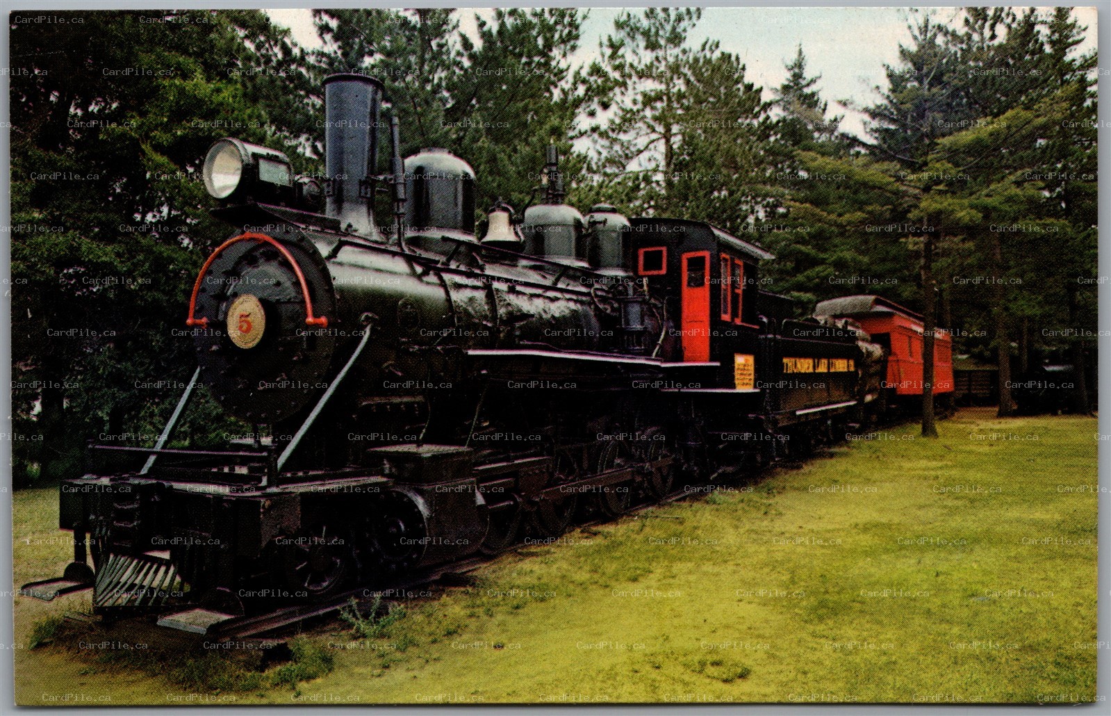 Postcard Rhinelander Wisconsin c1960s Logging Museum Thunder Lake Logging Co.