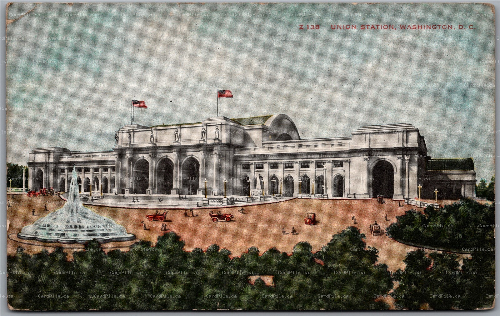 Postcard Washington DC c1908 Union Station *as is*