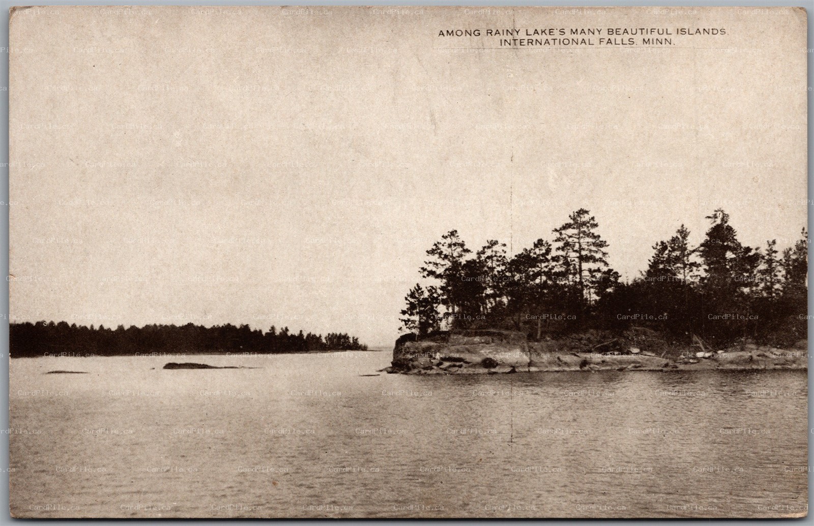 Postcard International Falls Minnesota Among Rainy Lake's Beautiful Islands