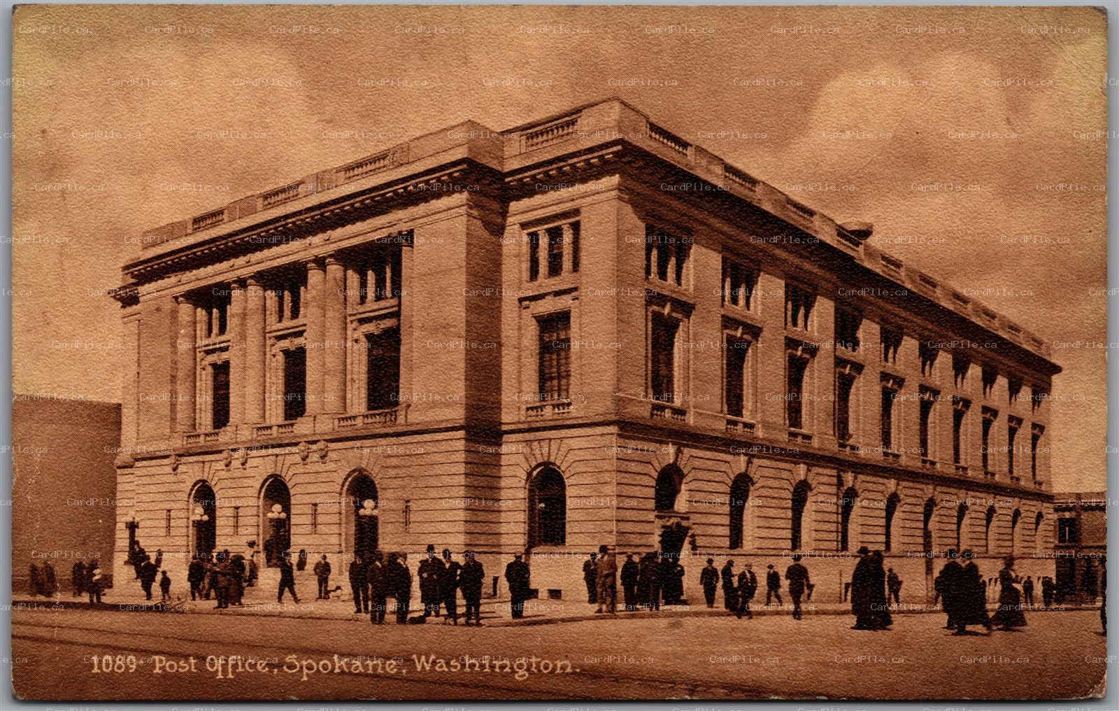 Postcard Spokane Washington c1910s Post Office by Edward H. Mitchell