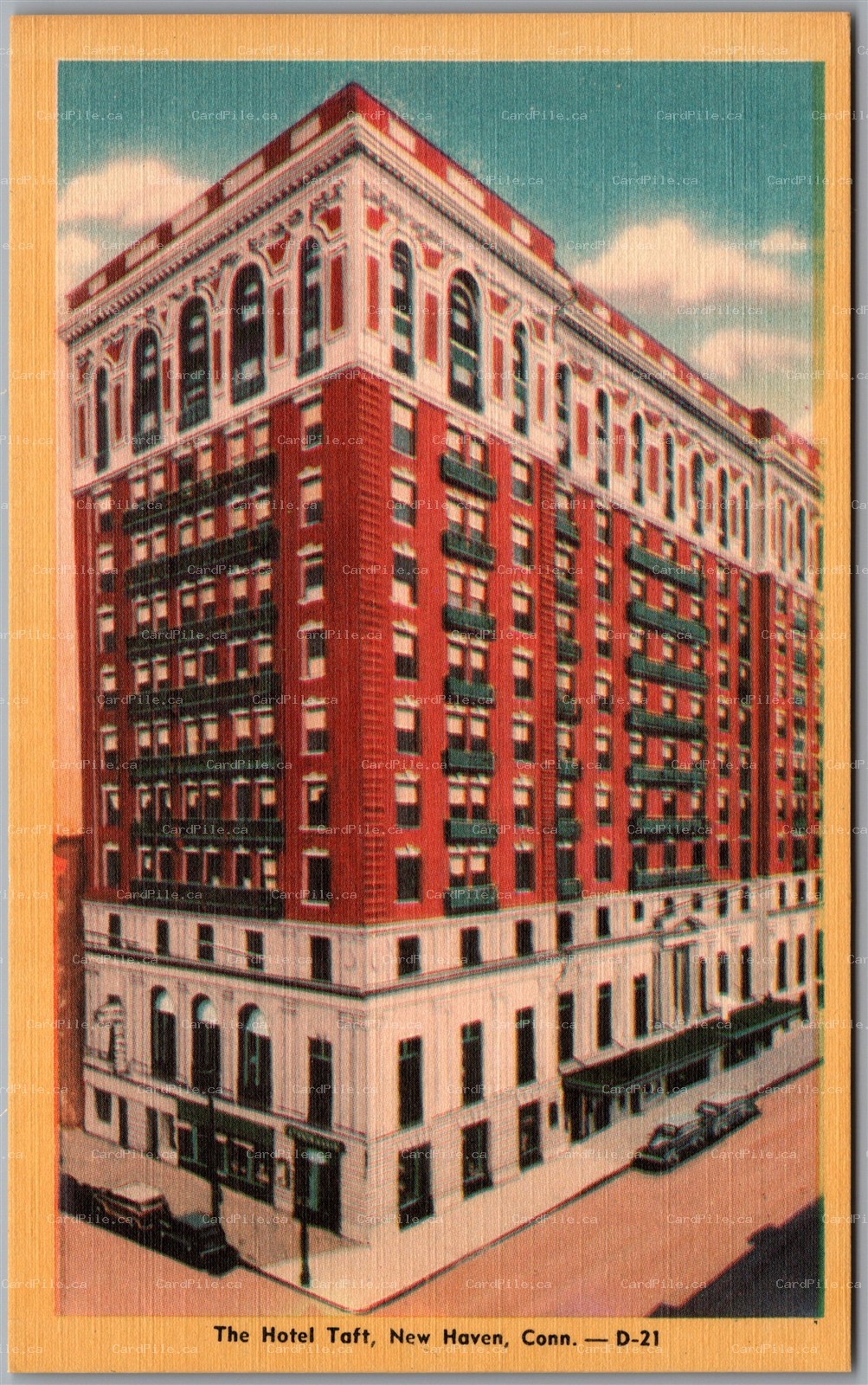 Postcard New Haven Connecticut The Hotel Taft