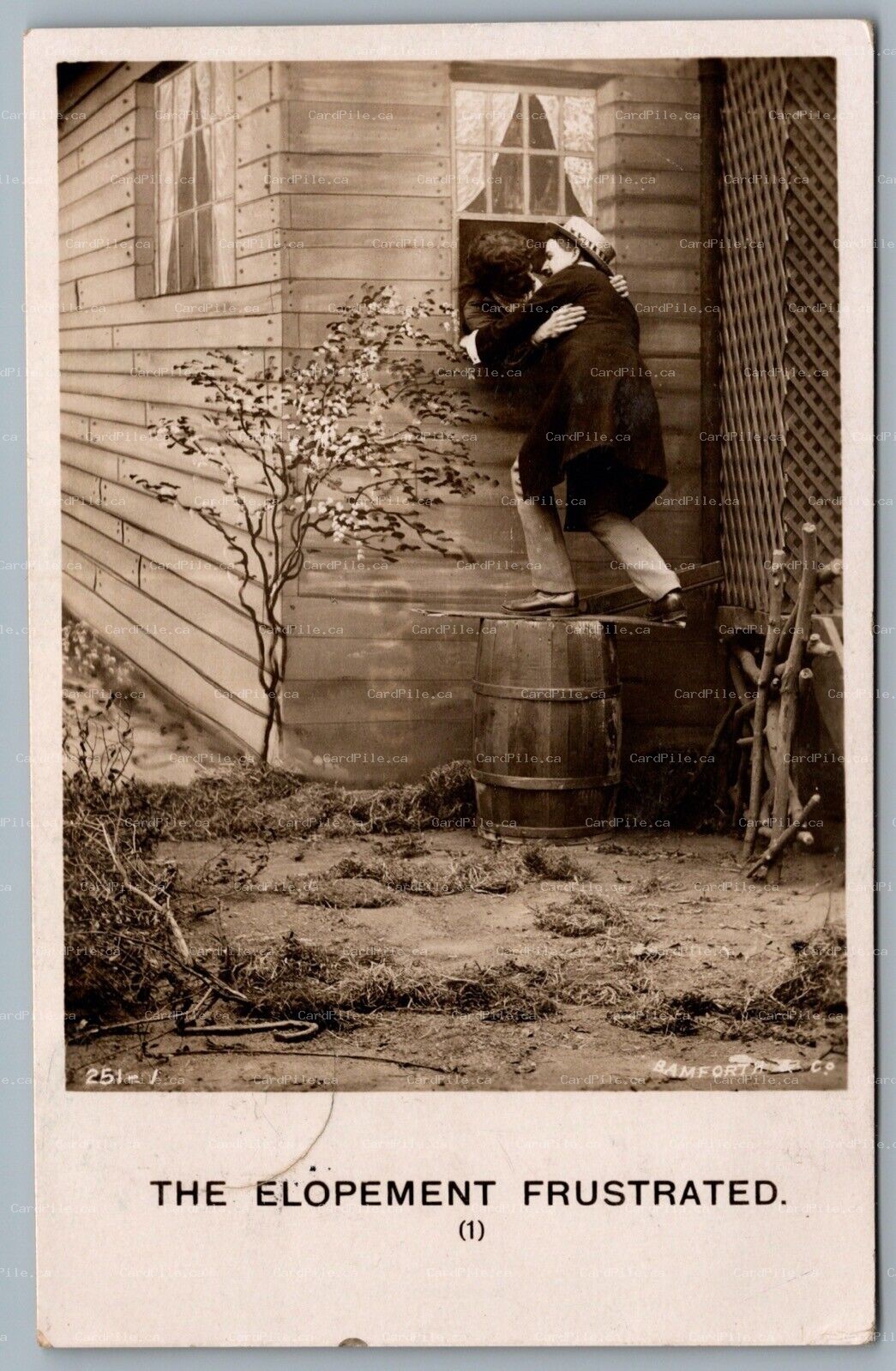 Postcard RPPC c1910 The Elopement Frustrated Bamforth & Co Real Photo Postcard A
