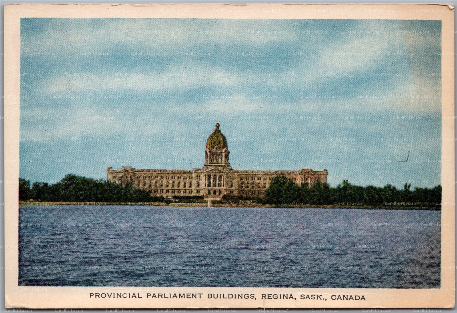 Postcard Regina SK c1949 Provincial Parliament Buildings Saving Bonds Stamp
