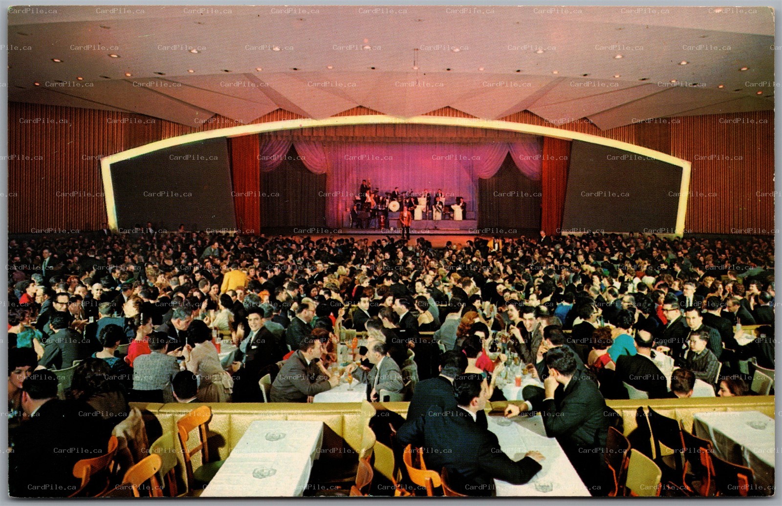Postcard Kiamesha Lake NY Concord Hotel Interior View Imperial Room Sullivan Co.