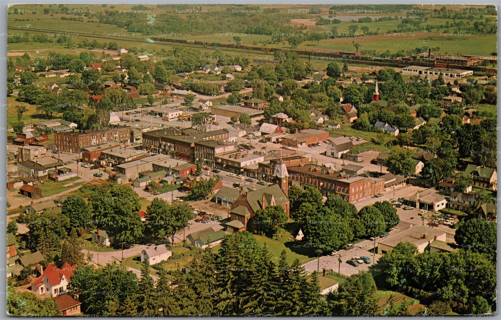 Postcard Brighton Ontario c1971 Bird's Eye View of Town Northumberland County