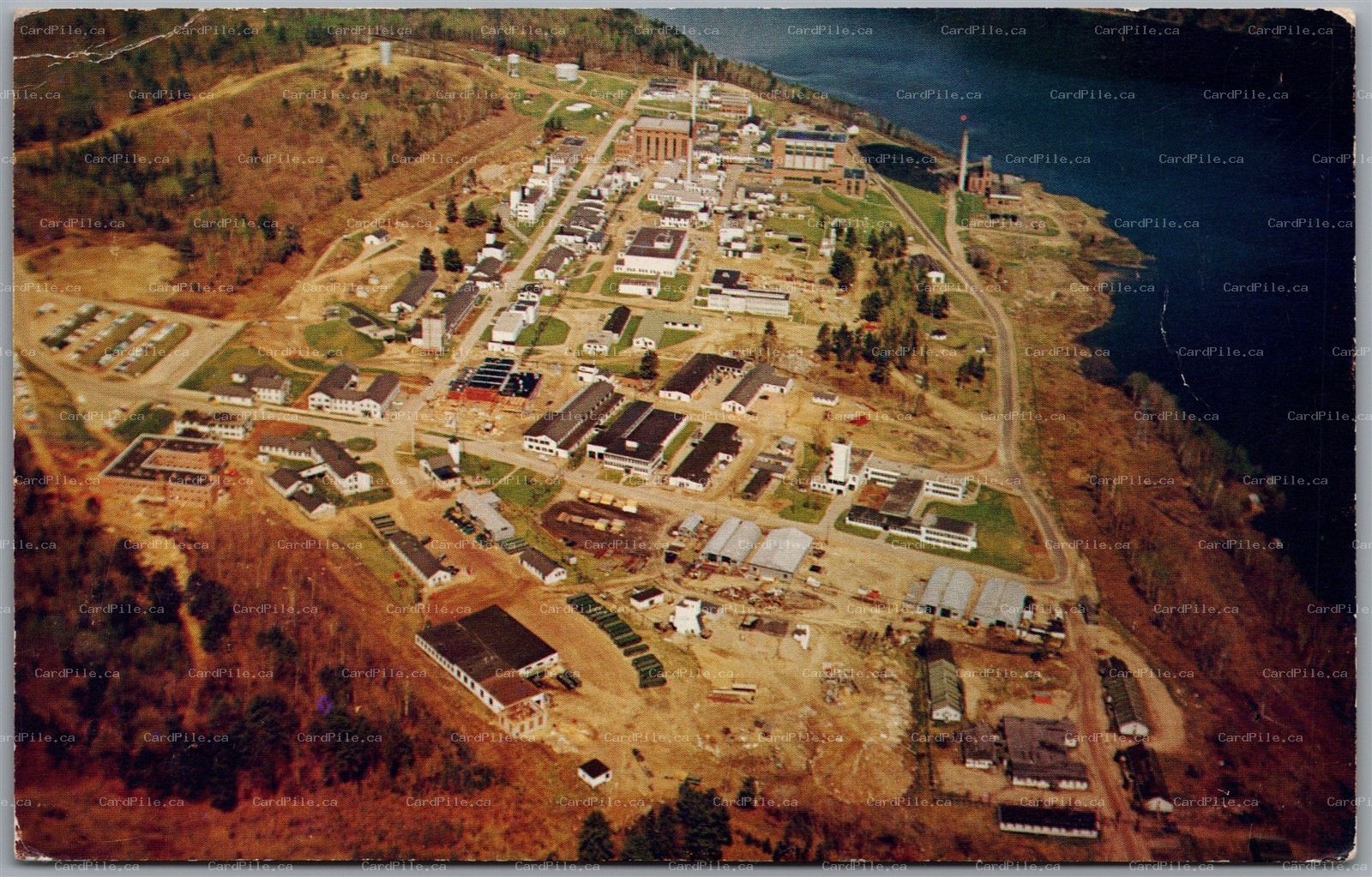 Postcard Chalk River Ontario Aerial View Research Centre Atomic Energy of Canada