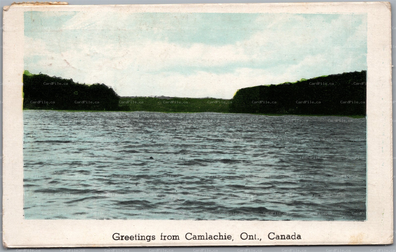 Postcard c1945 Greetings from Camlachie Ontario Scenic View Lambton County