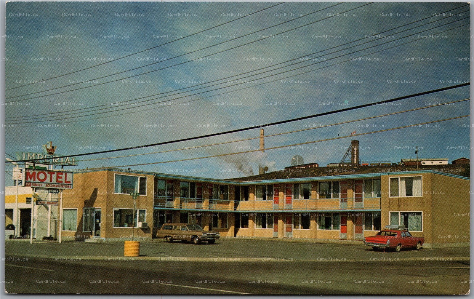 Postcard Sudbury Ontario Greetings From Imperial Motel Cars Host Mike Salvatore