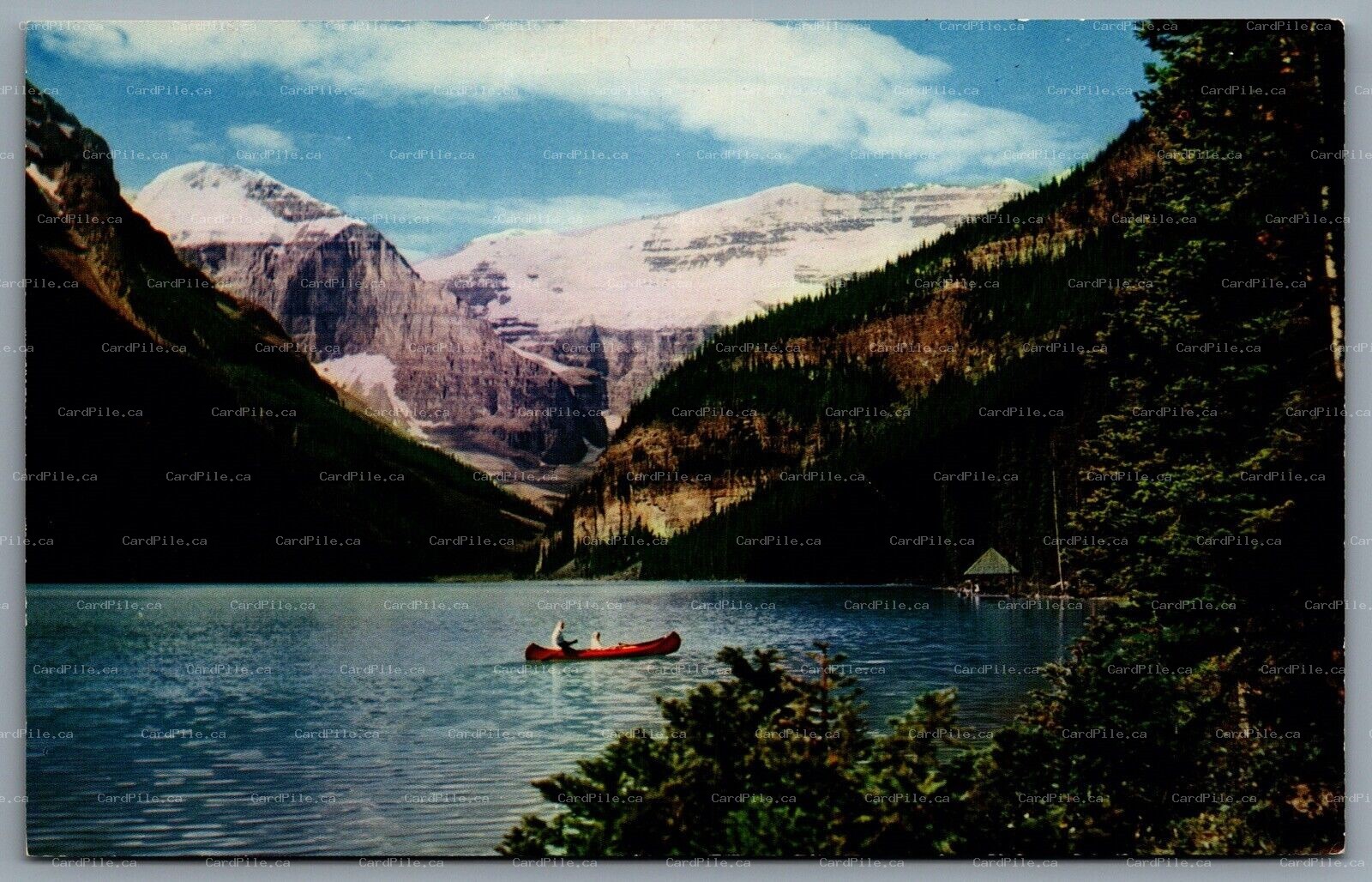 Postcard Lake Louise AB c1960s Mt. Lefroy and Victoria Glacier Canadian Rockies
