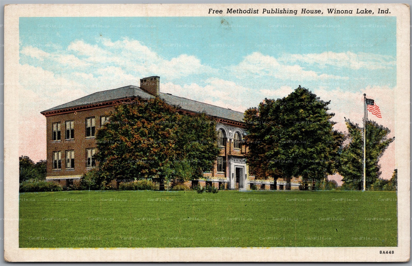Postcard Indiana Winona Lake Free Methodist Publishing House Wayne County