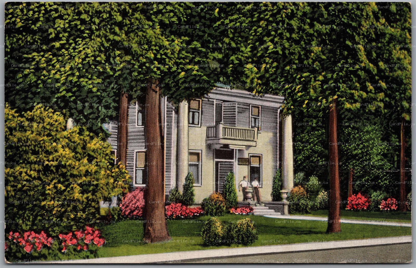 Postcard Indiana Winona Lake Administration Building Wayne County