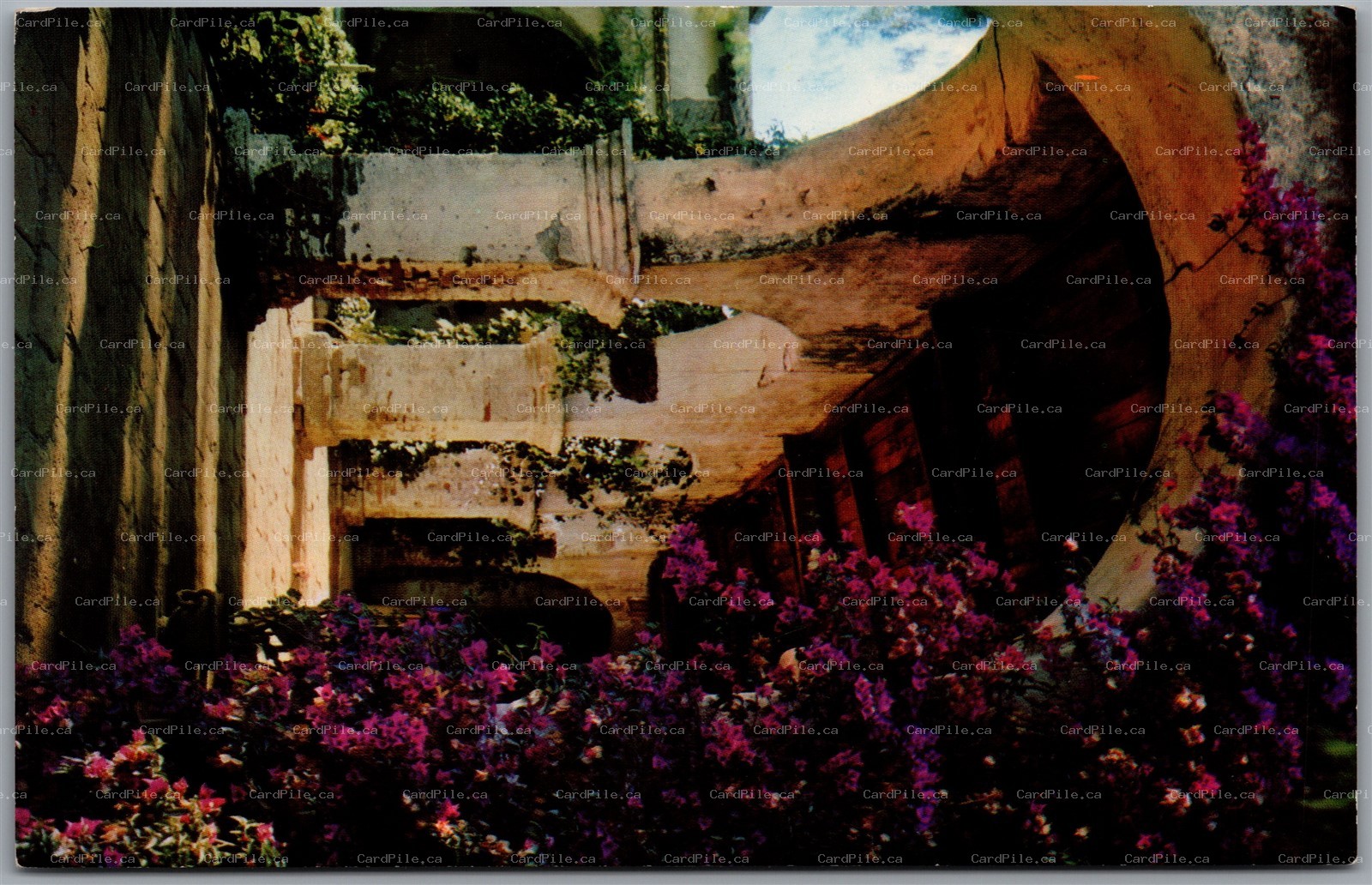 Postcard San Juan Capistrano California Mission Old Adobe Arches Orange County