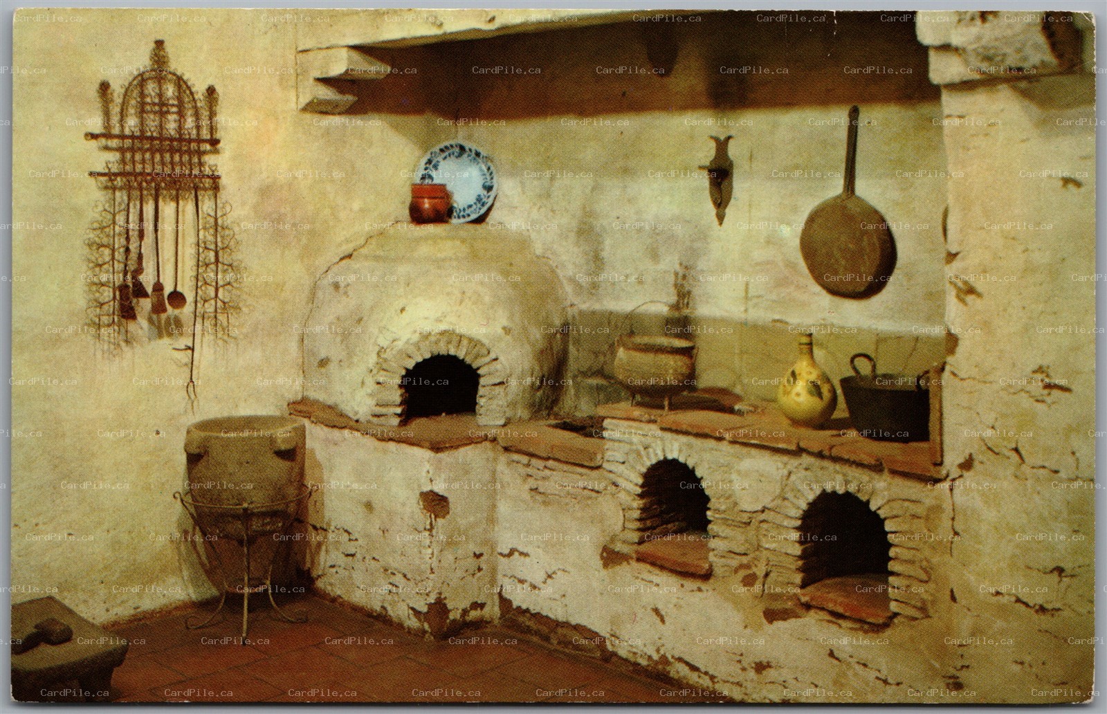 Postcard Carmel California Mission San Carlos Borromeo Del Rio Carmelo Kitchen