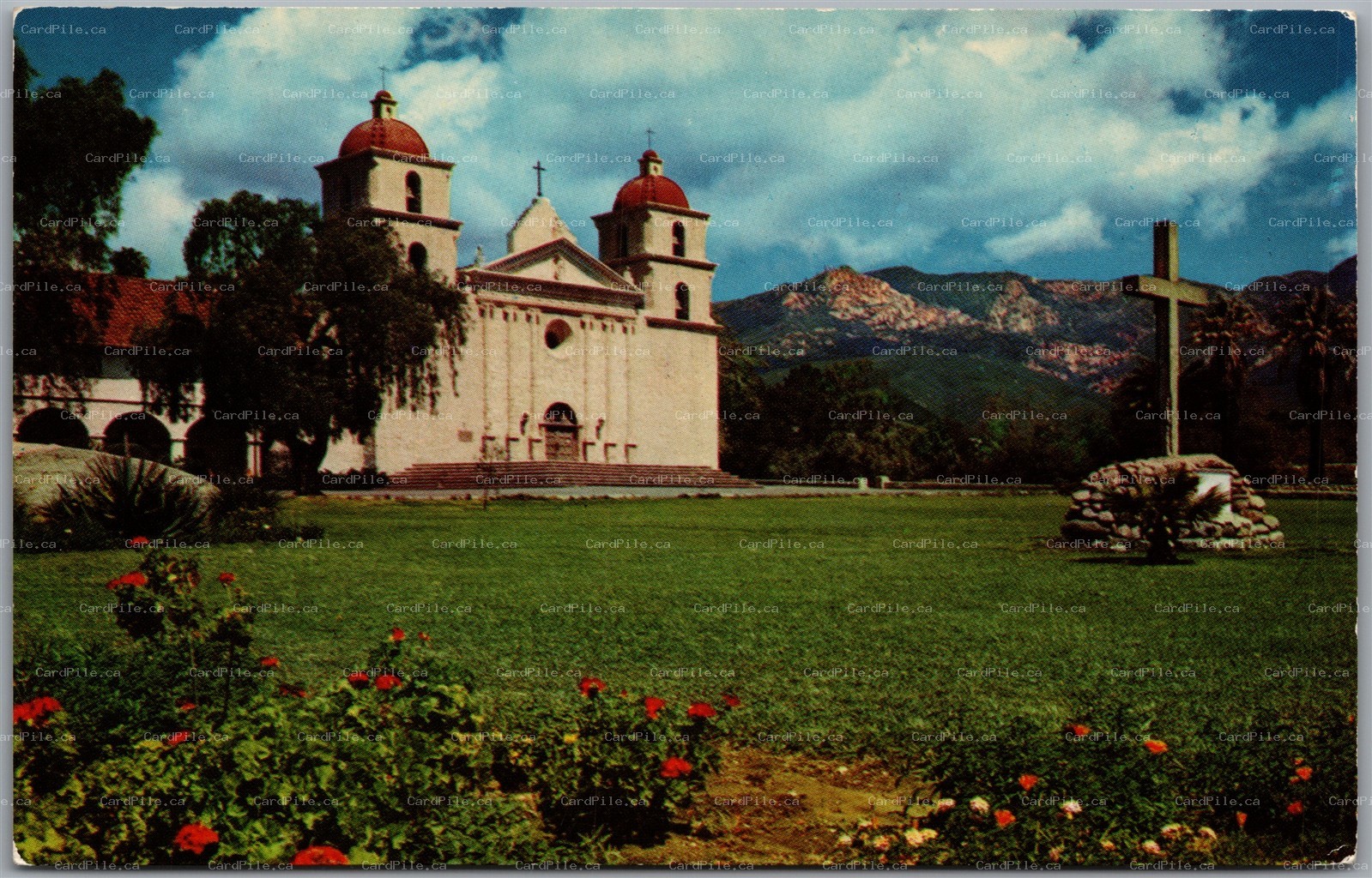 Postcard Santa Barbara California Mission Santa Barbara Franciscans