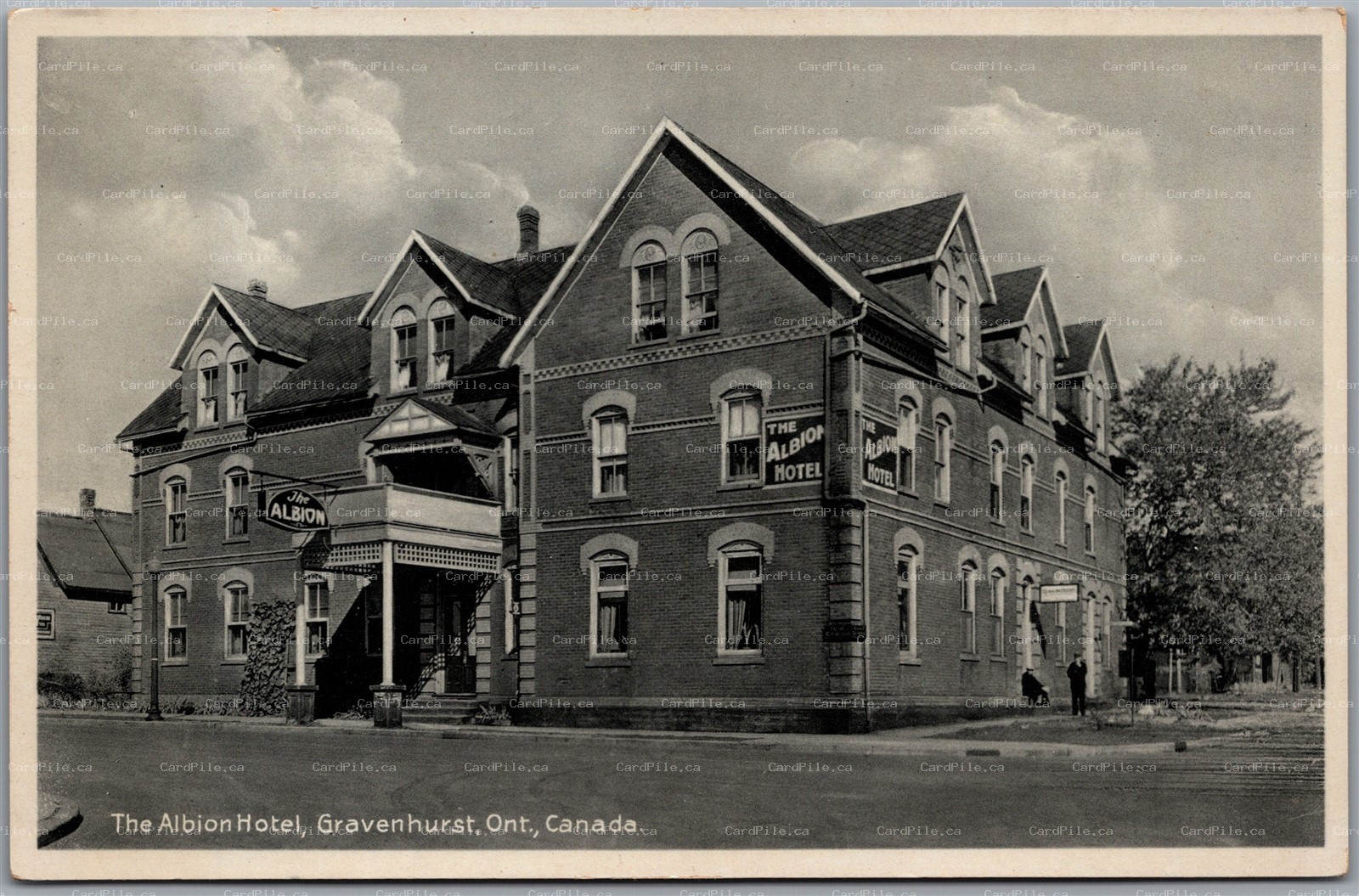 Postcard Gravenhurst Ontario The Albion Hotel Muskoka District