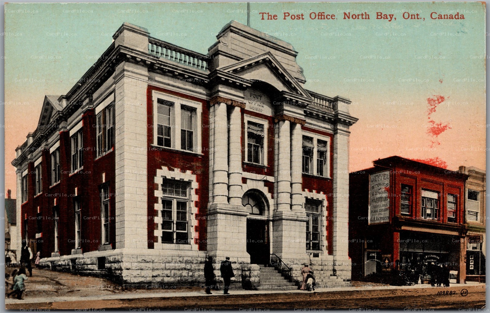 Postcard North Bay Ontario c1910s The Post Office