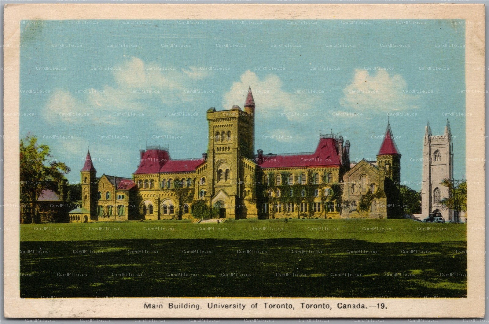 Postcard Toronto Ontario Main Building University of Toronto by PECO