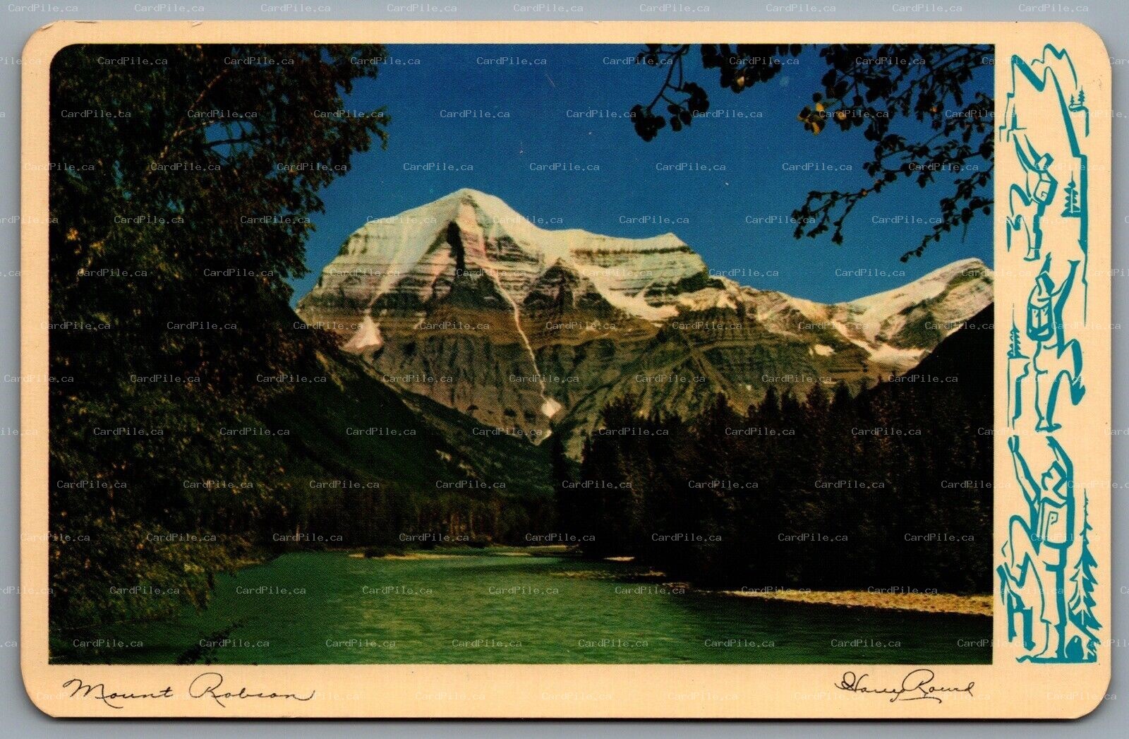 Postcard Mount Robson BC C1961 Canadian Rockies Fraser River Valley