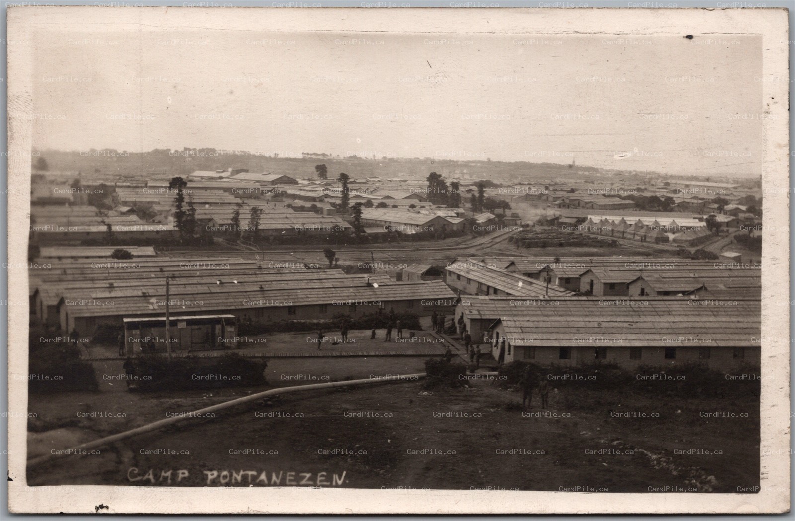 Postcard RPPC Brest France WW1 Camp Pontanezen AEF American Expeditionary Forces