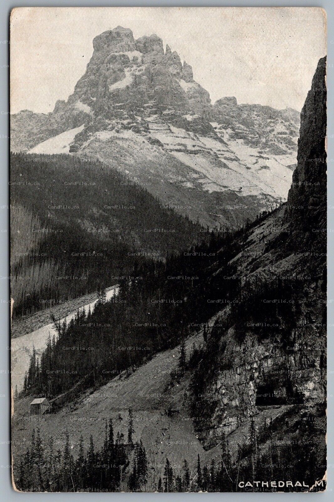 Postcard Yoho National Park BC c1906 Cathedral Mountain CDS Duplex Cancel