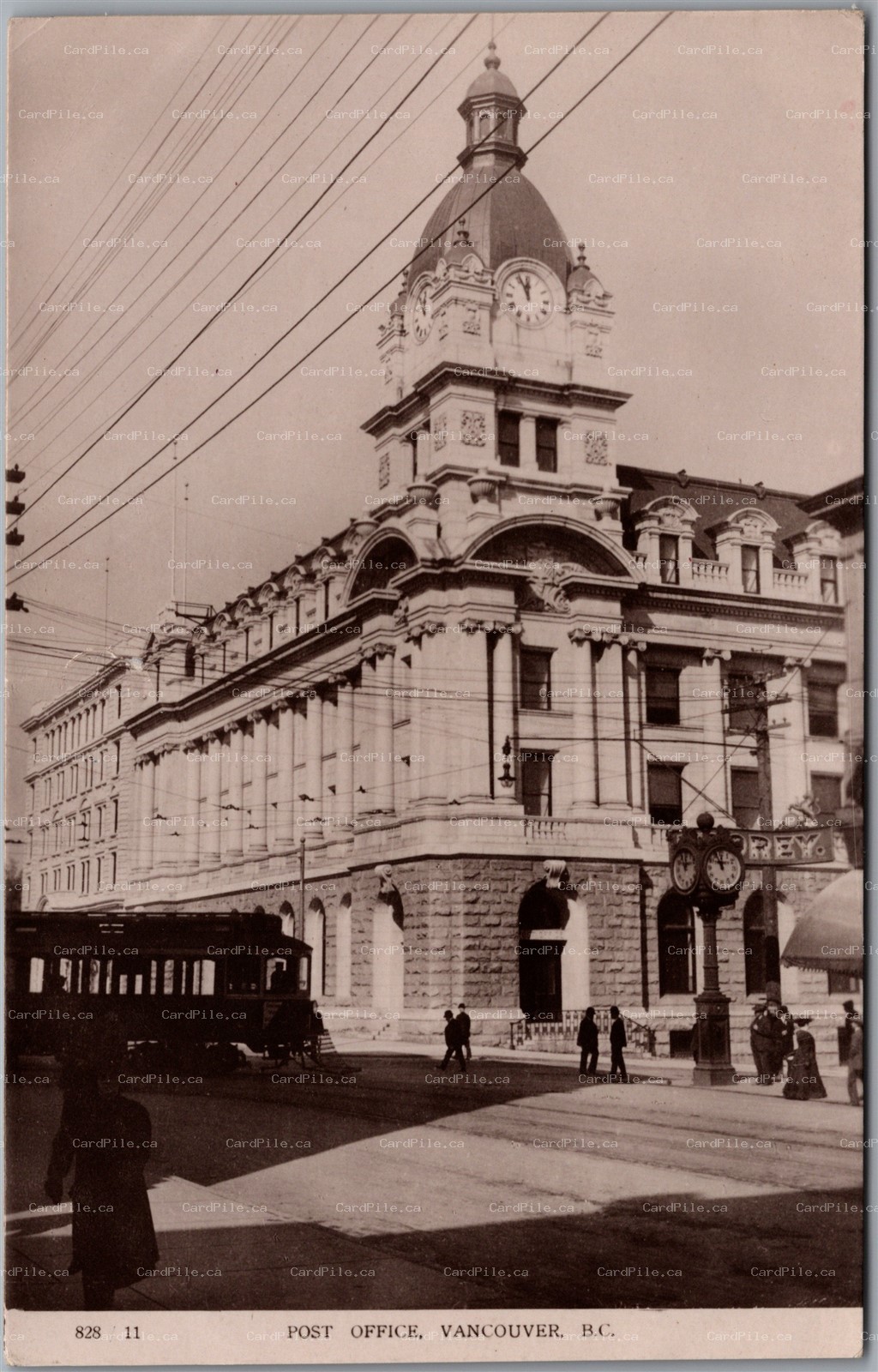 Postcard RPPC c1910s Vancouver British Columbia Post Office Building Pugh 828