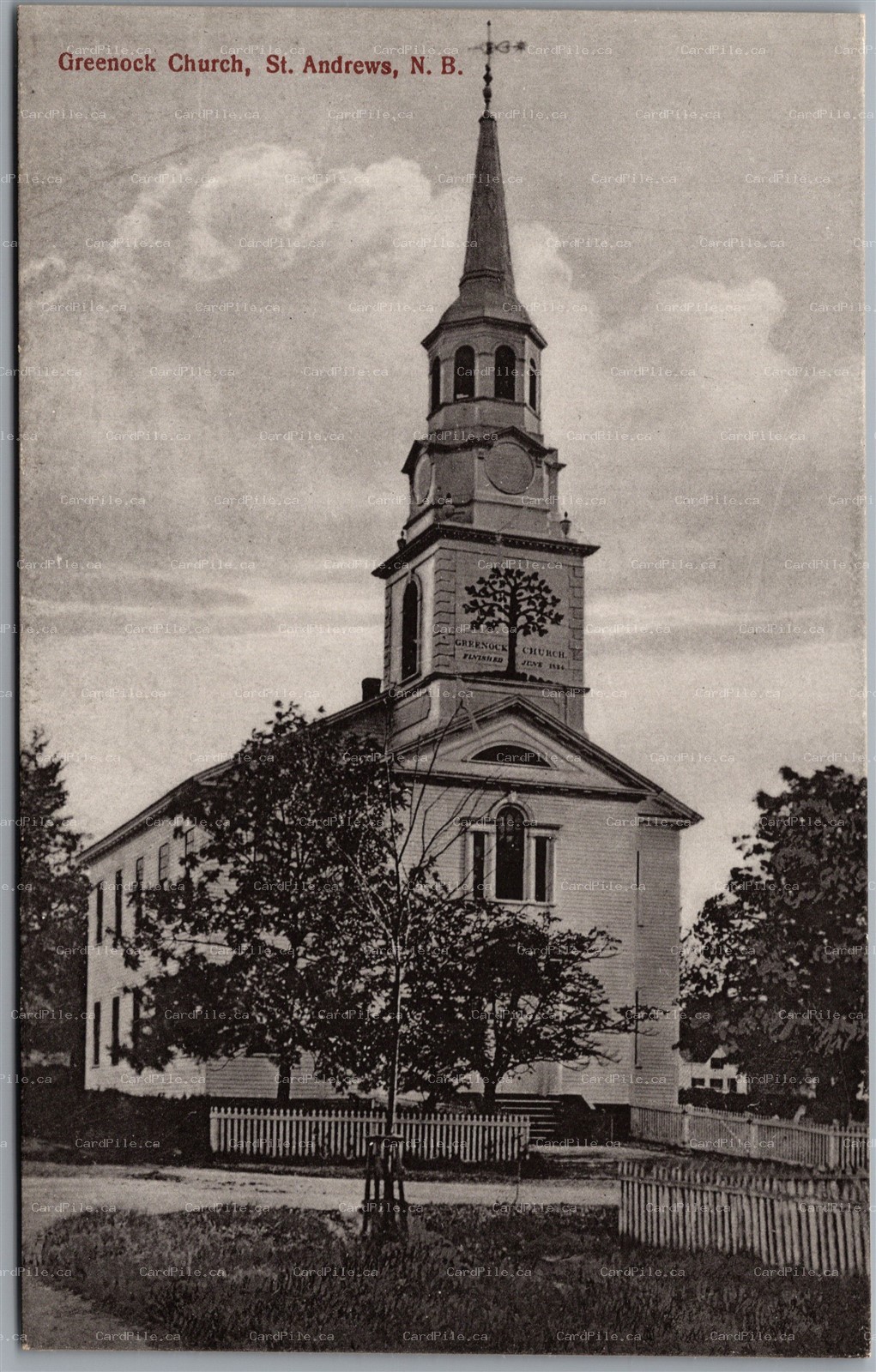 Postcard St. Andrews New Brunswick Greenock Church Charlotte County