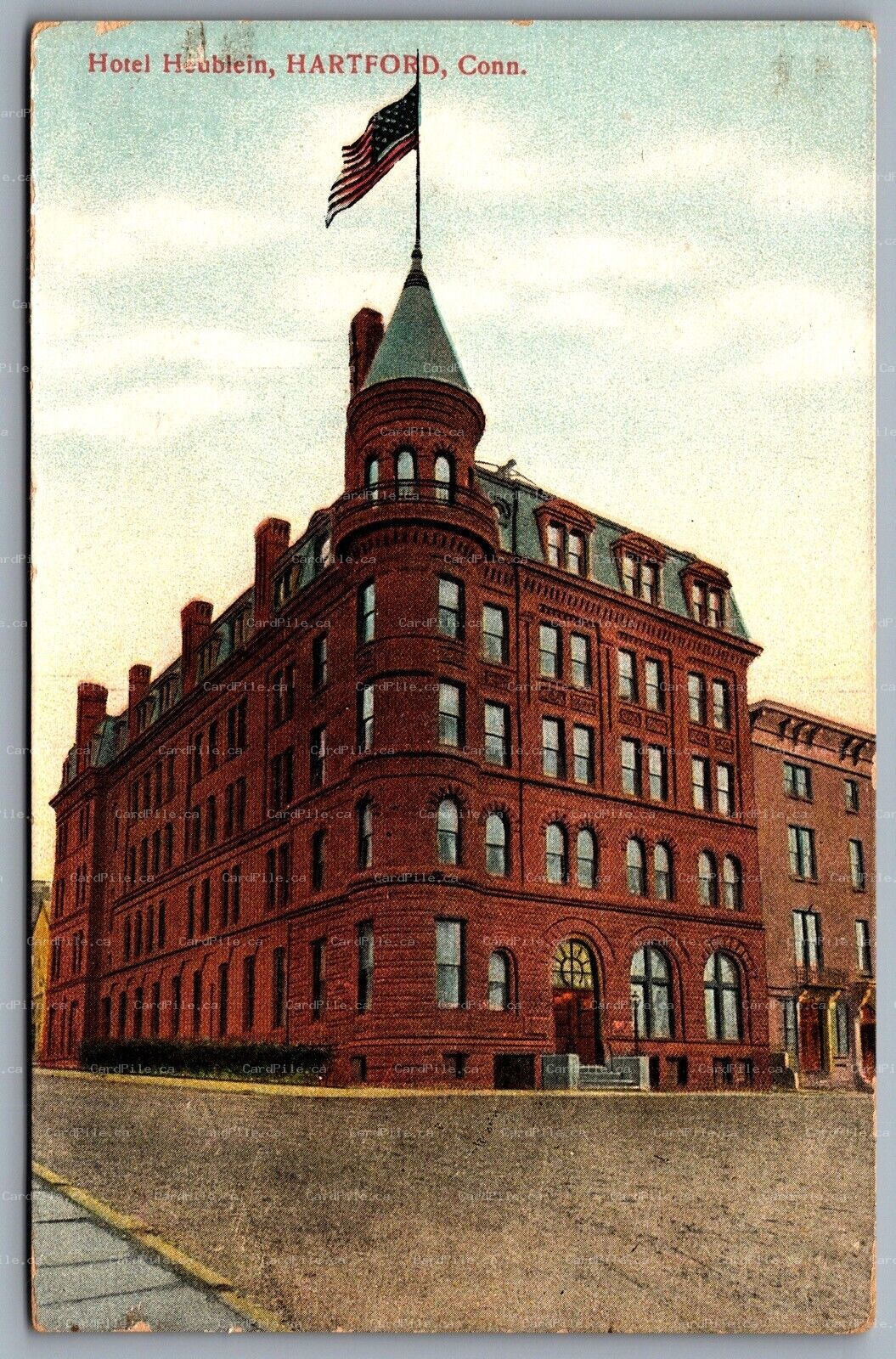 Postcard Hartford CT c1908 Hotel Heublein 