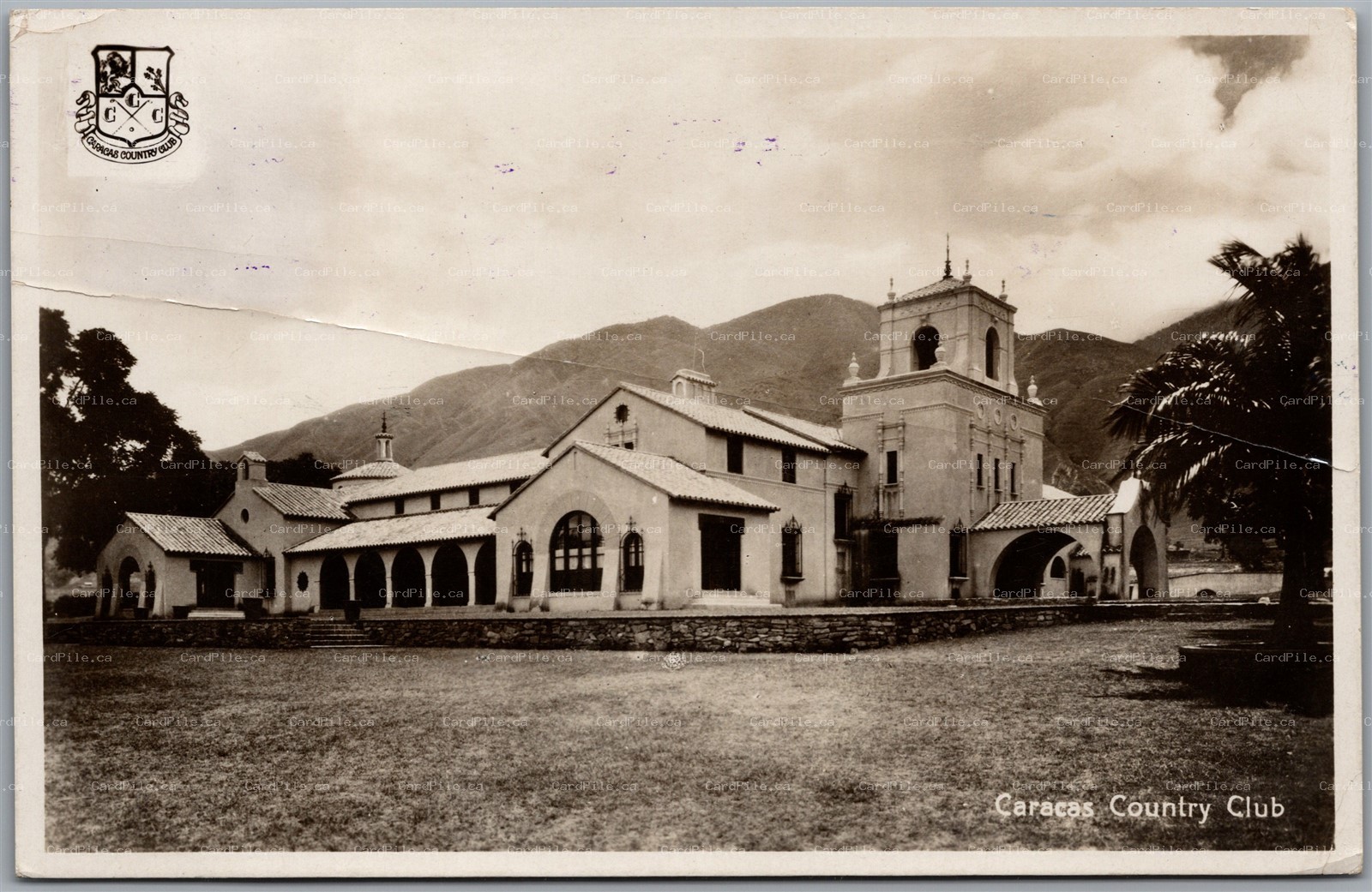 Postcard RPPC Caracas Venezuela Country Club *as is*