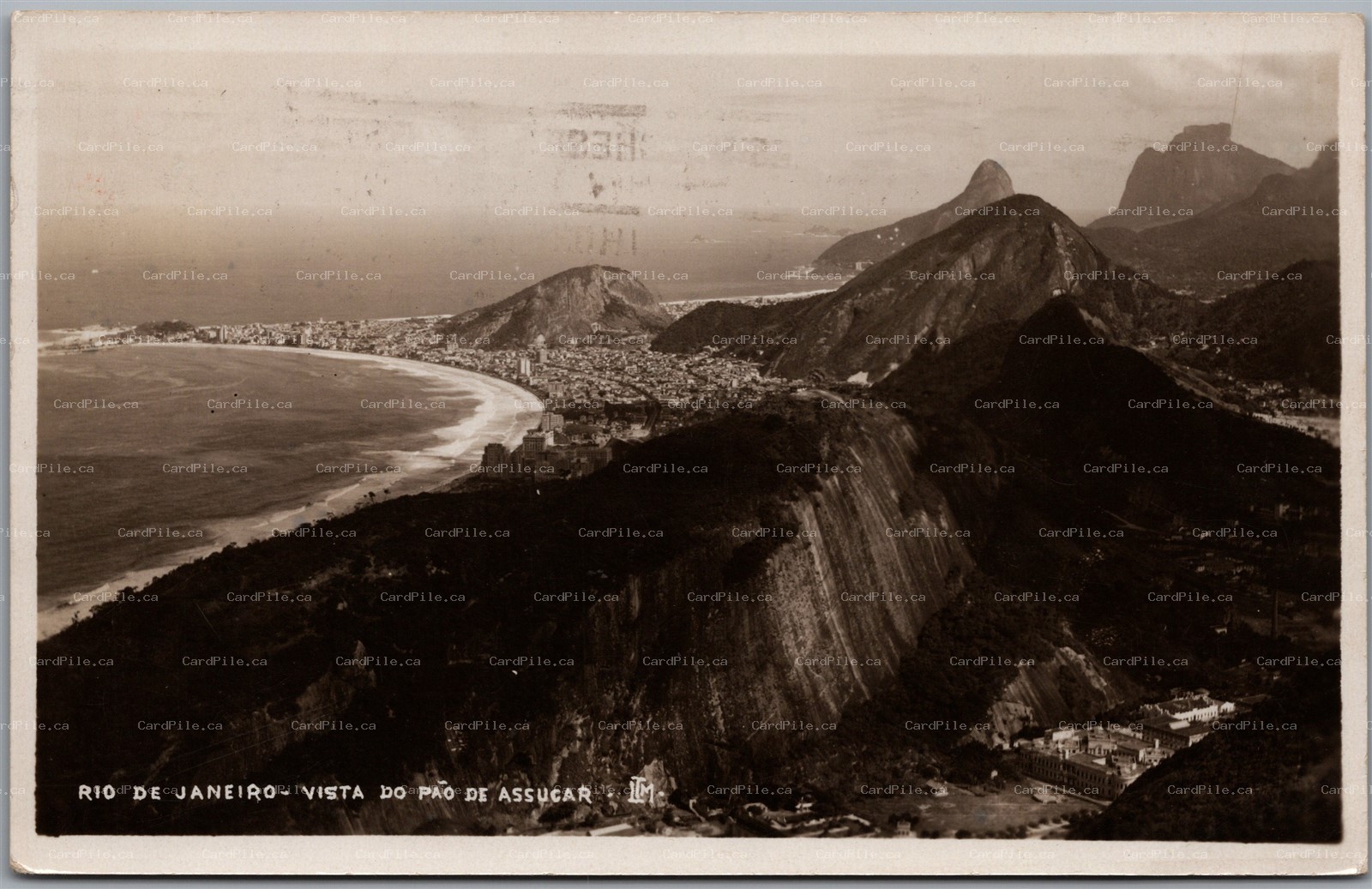 RPPC 1936 Rio De Janeiro Brazil Scenic Vista Do Pao De Assucar Slogan Cancel