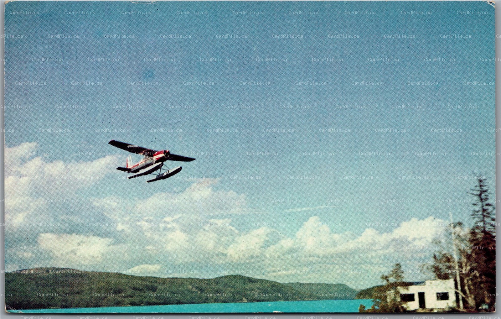 Postcard White River Ontario Air Services Advertisement c1965 Float Plane Algoma