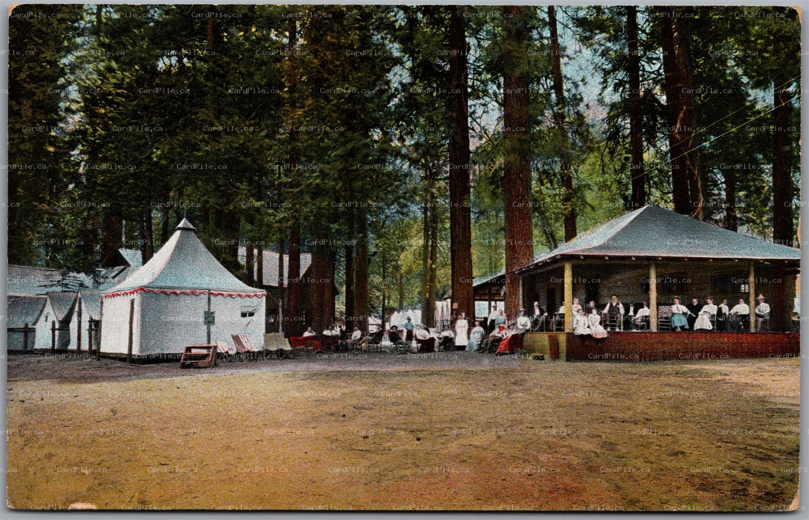 Postcard Yosemite California c1910s Camp Curry Village Tents by Boysen Studio