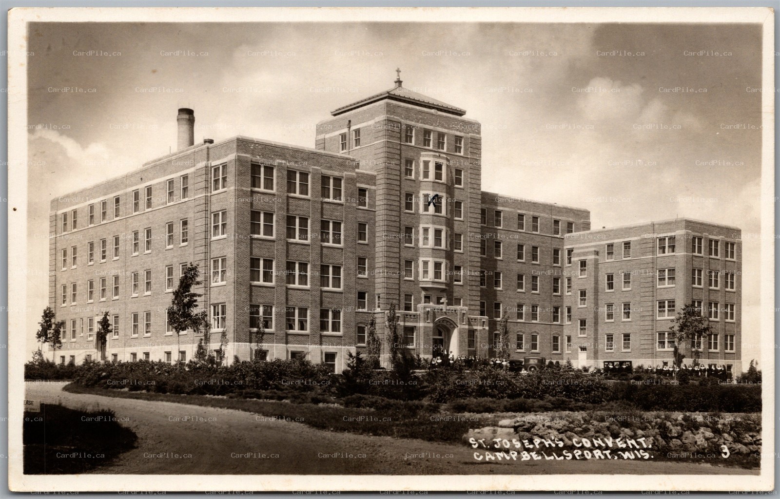 Postcard RPPC c1941 Campbellsport Wisconsin St. Joseph's Convent Fond du Lac Co.